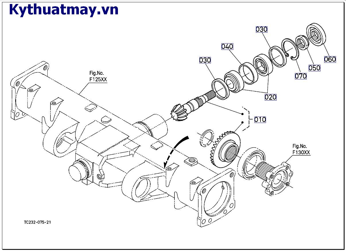 Bánh răng truyền động nón( trước)